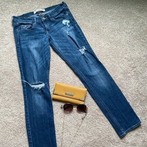 👖Hollister Distressed Jeans SoCal Stretch Size 5S W27 L31